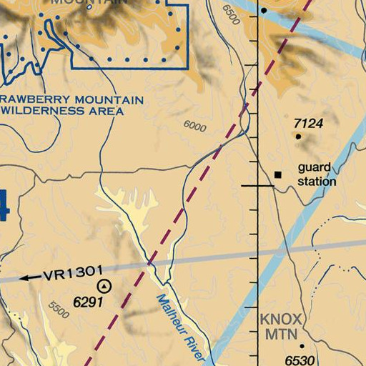 FAA VFR chart of Keystone Gulch, OR