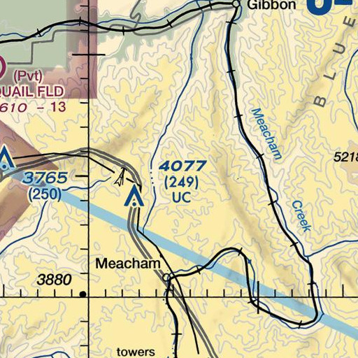 FAA VFR chart of Light Ridge, OR