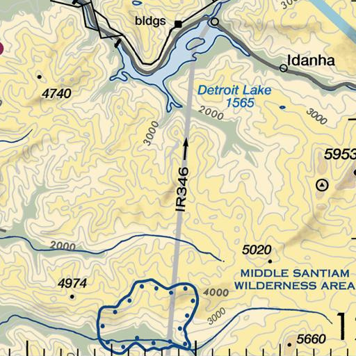 FAA VFR chart of Lucky Butte, OR