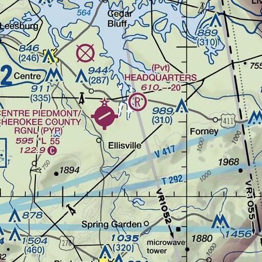FAA VFR chart of Bob Hollow Branch, AL