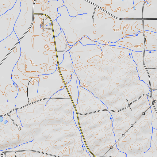 OpenTopoMap map of Bob Hollow Branch, AL