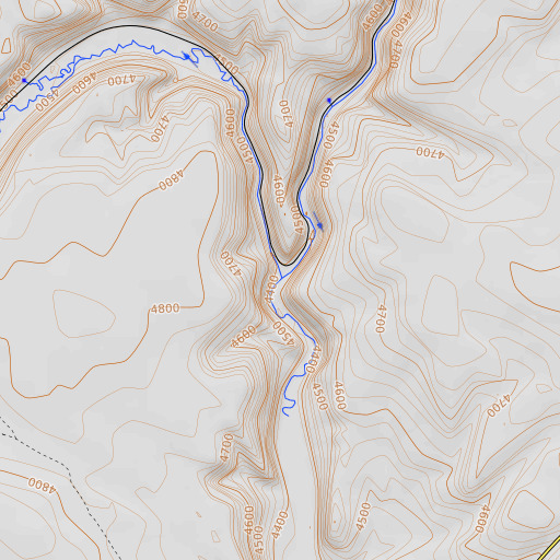 OpenTopoMap map of Nicoll Creek, OR