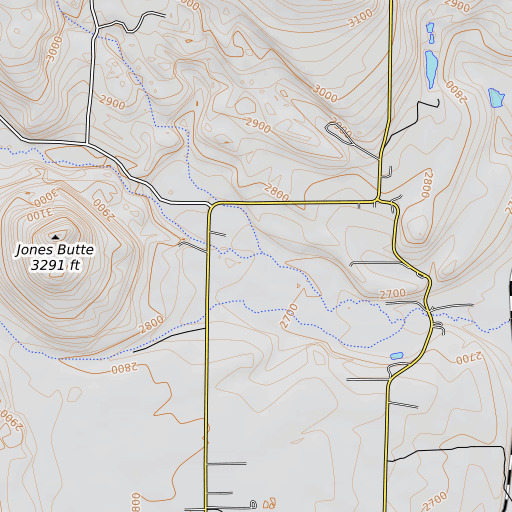 OpenTopoMap map of Pine Creek, OR