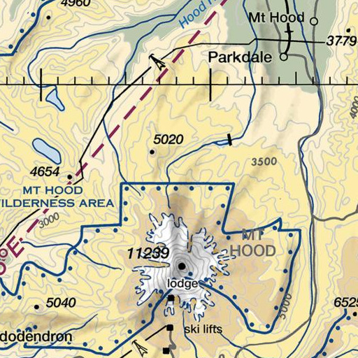 FAA VFR chart of Pinnacle Ridge Trail, OR