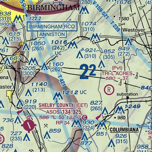 FAA VFR chart of Boyden Lake, AL