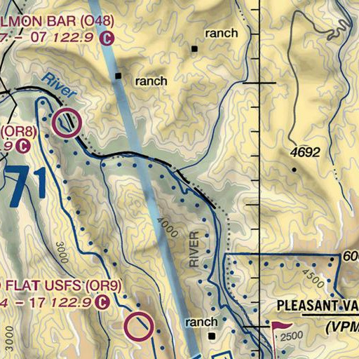 FAA VFR chart of Roland Creek, OR