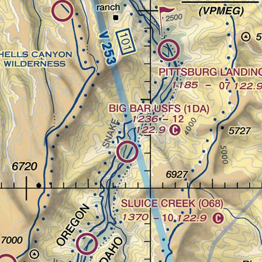 FAA VFR chart of Salt Creek, OR