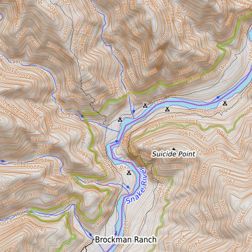 OpenTopoMap map of Salt Creek, OR