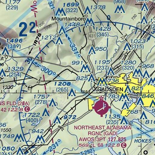 FAA VFR chart of Brown Creek, AL