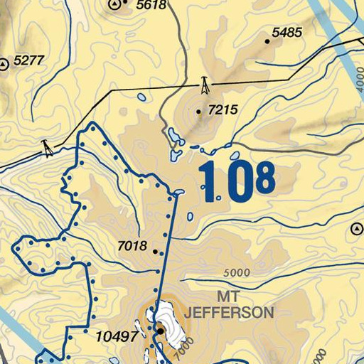 FAA VFR chart of Spoon Lake, OR