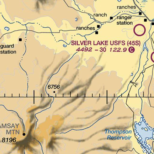 FAA VFR chart of Thirteenmile Spring, OR