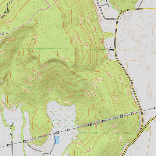 OpenTopoMap map of Bucks Pocket, AL