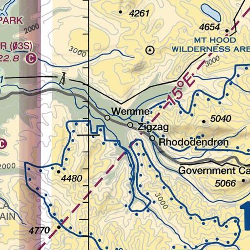 FAA VFR chart of Welches Middle School, OR