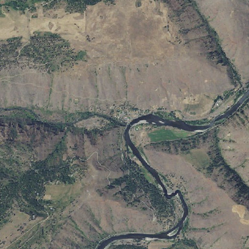Aerial imagery of Wenaha River, OR
