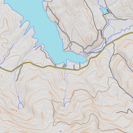 OpenTopoMap map of Whiskey Creek, OR