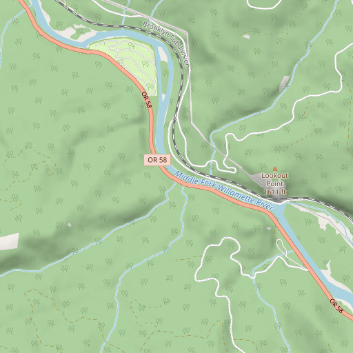 OpenStreetMap map of Whitehead Creek, OR