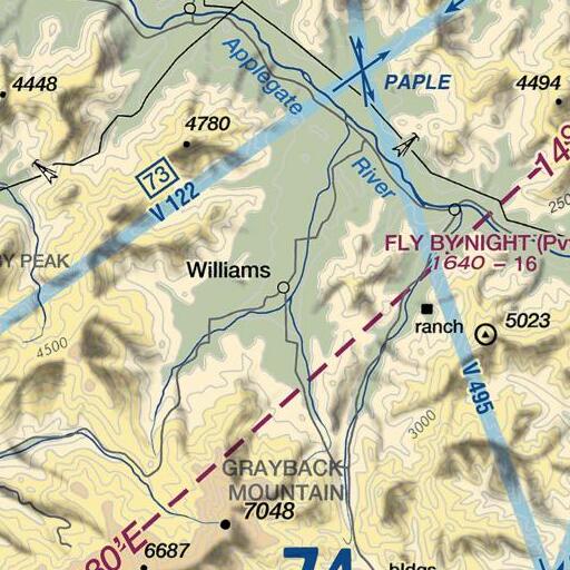 FAA VFR chart of Williams, OR