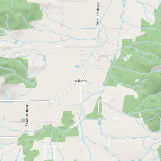 OpenStreetMap map of Williams, OR