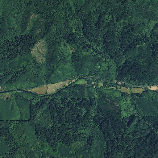 Aerial imagery of Wolf Creek, OR
