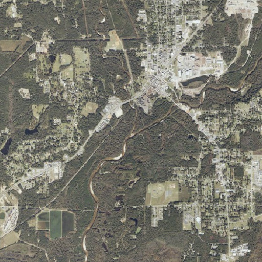 Aerial imagery of Burnt Corn Creek, AL