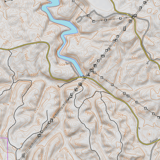 OpenTopoMap map of Burton Branch, AL