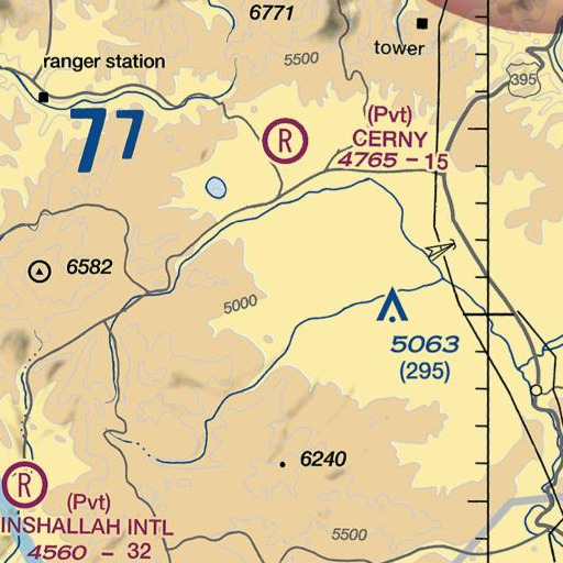 FAA VFR chart of Rail Gulch, OR