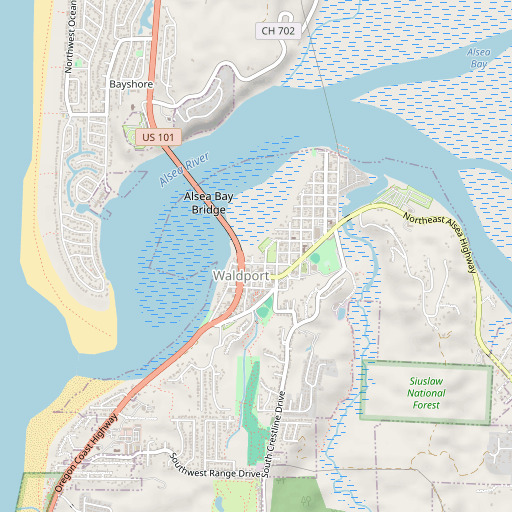 OpenStreetMap map of Red River, OR