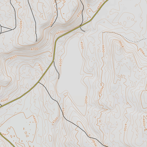 OpenTopoMap map of Hawks Lake, OR