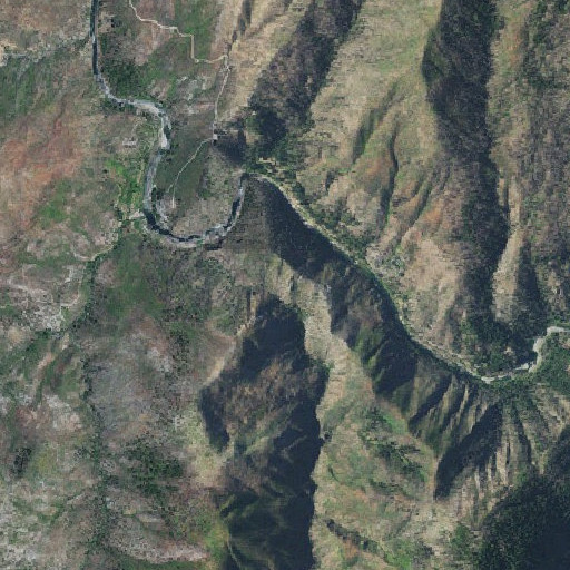 Aerial imagery of Fall Creek Copper Mine, OR