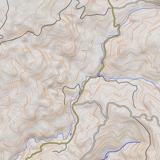 OpenTopoMap map of Elko Creek, OR