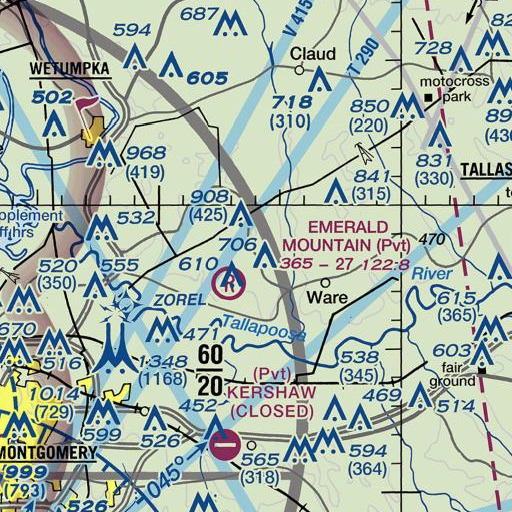 FAA VFR chart of Cathmagby School, AL