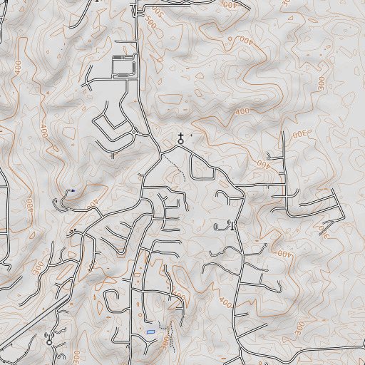 OpenTopoMap map of Cathmagby School, AL