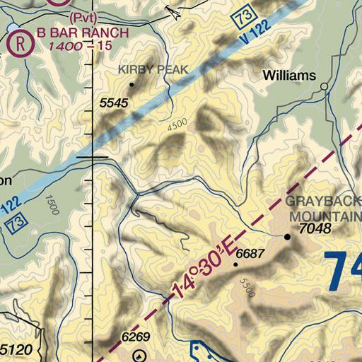 FAA VFR chart of Lost Canyon, OR