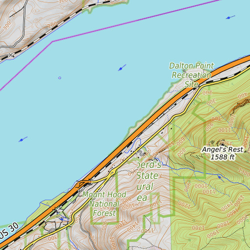 OpenTopoMap map of Coopey Creek, OR