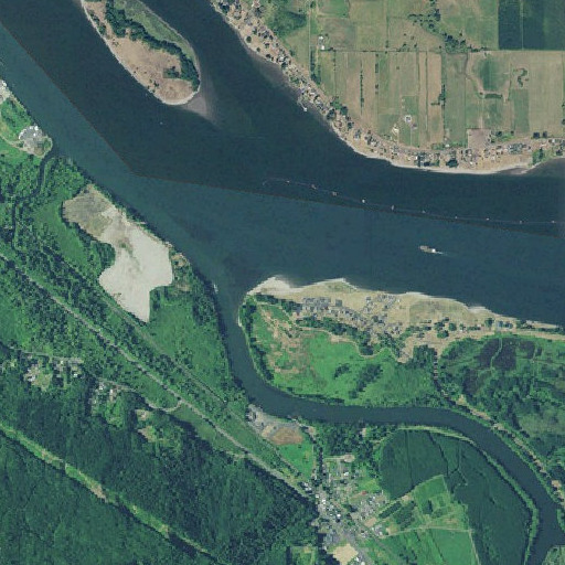 Aerial imagery of Westport Beach, OR