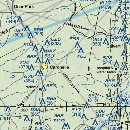 FAA VFR chart of Citronelle Branch, AL