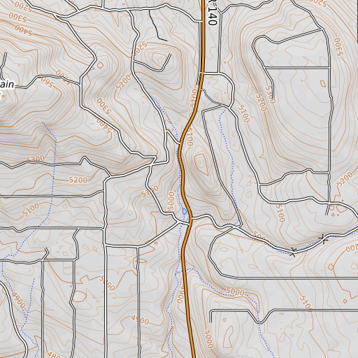 OpenTopoMap map of Wildhorse Spring, OR