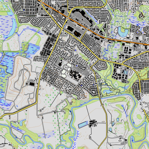 OpenTopoMap map of Hillsboro High School, OR