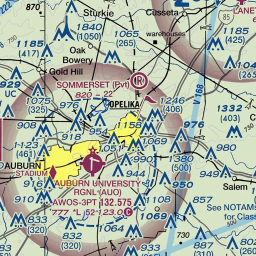 FAA VFR chart of Cliff Junior High School, AL