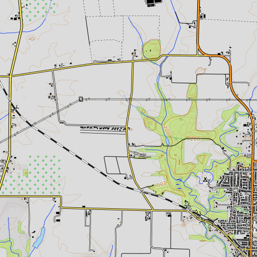OpenTopoMap map of Leisy School (historical), OR
