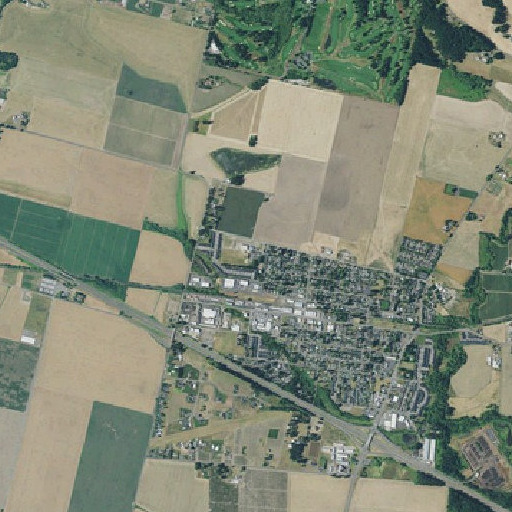 Aerial imagery of North Plains School, OR