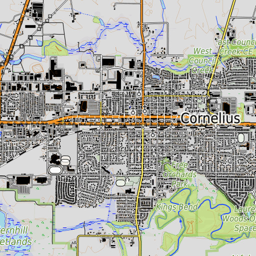 OpenTopoMap map of Catching (historical), OR