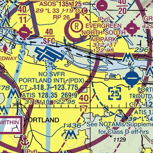 FAA VFR chart of Beech Park, OR