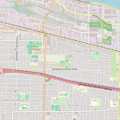 OpenStreetMap map of Beech Park, OR