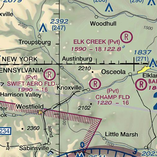 FAA VFR chart of Abbott Hollow, PA
