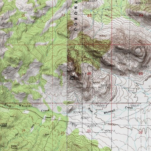 USGS 24K topo map of Split Rock, AZ