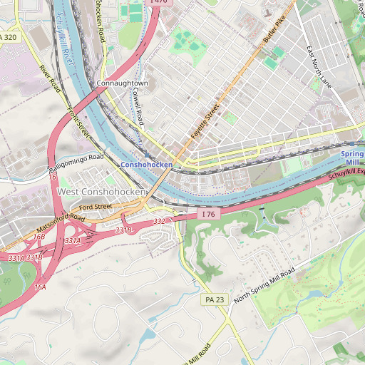 OpenStreetMap map of Arrowmink Creek, PA