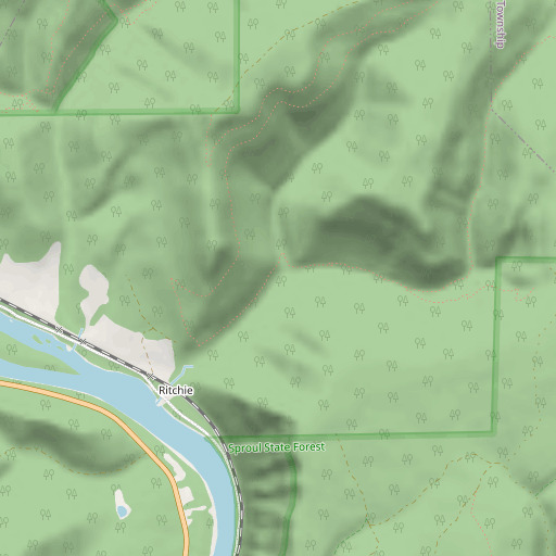 OpenStreetMap map of Bear Pen Run, PA