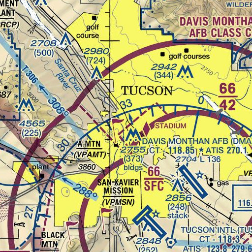 FAA VFR chart of Spring Junior High School, AZ