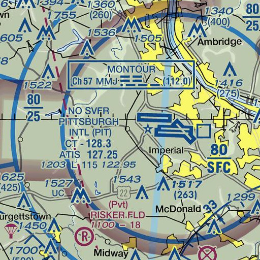 FAA VFR chart of Clinton, PA